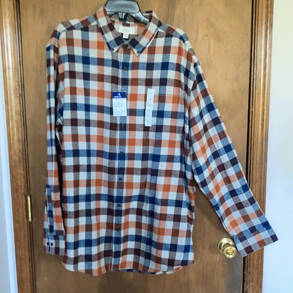Relist 2/5 ❌Croft & barrow classic fit the extra soft flannel plaid shirt XXL - Picture 5 of 16